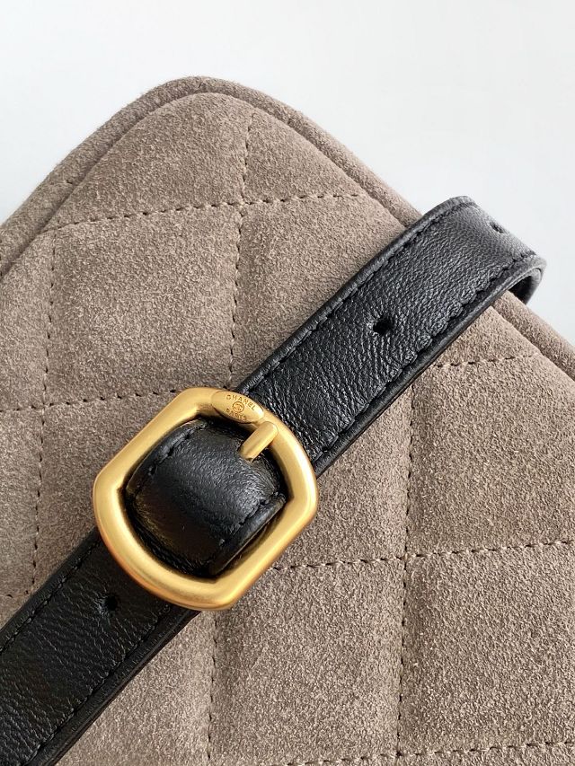 CC original suede calfskin flap phone holder AP4677 grey