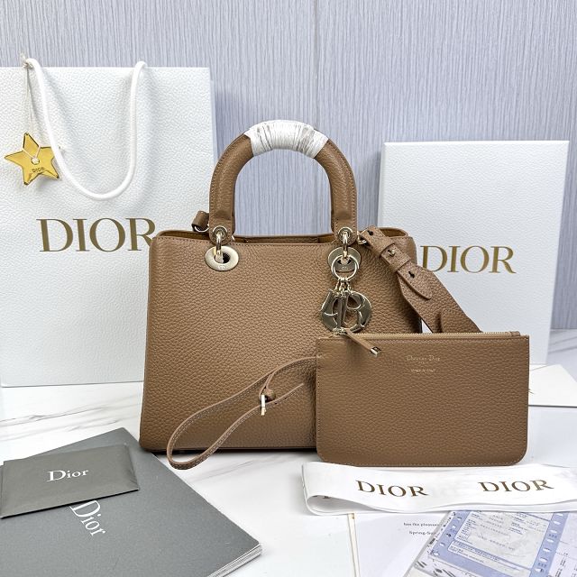 Dior original calfskin medium toujours bag M2833 tan