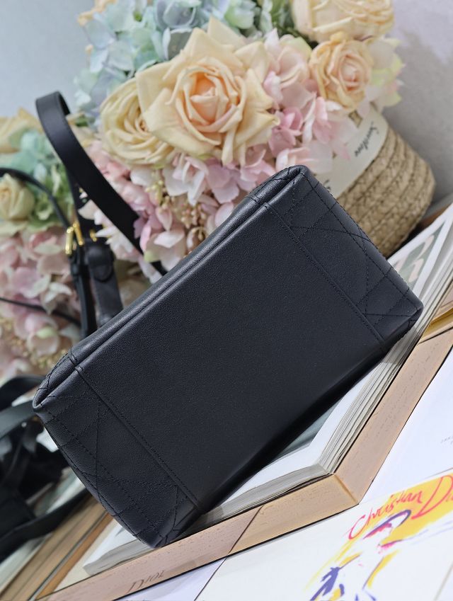 Dior original calfskin small signature bucket bag M2840 black