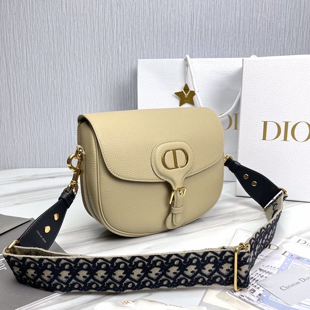 Dior original grained calfskin large bobby bag M9320 beige
