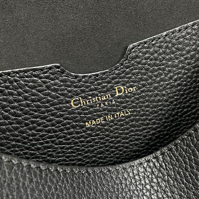 Dior original grained calfskin large bobby bag M9320 black