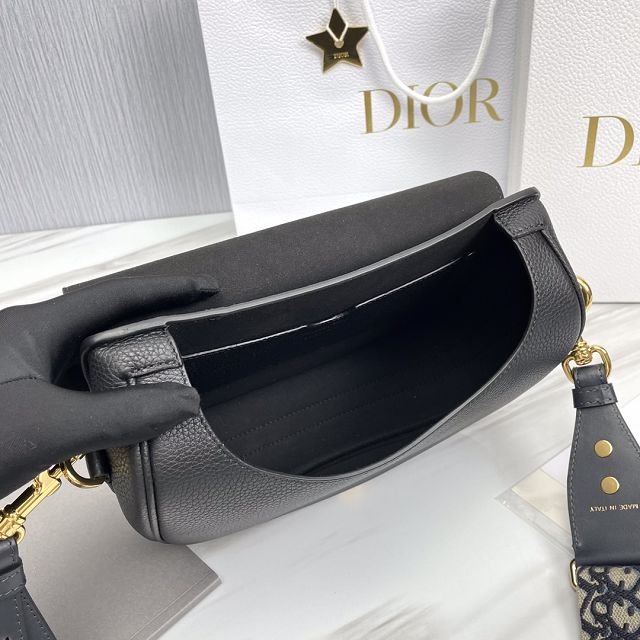 Dior original grained calfskin large bobby bag M9320 black
