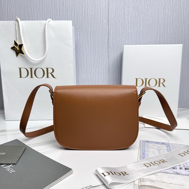 Dior original grained calfskin medium bobby bag M9319 brown