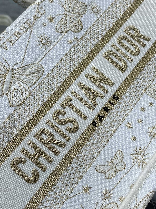 Dior original cotton mini book tote S5573 white