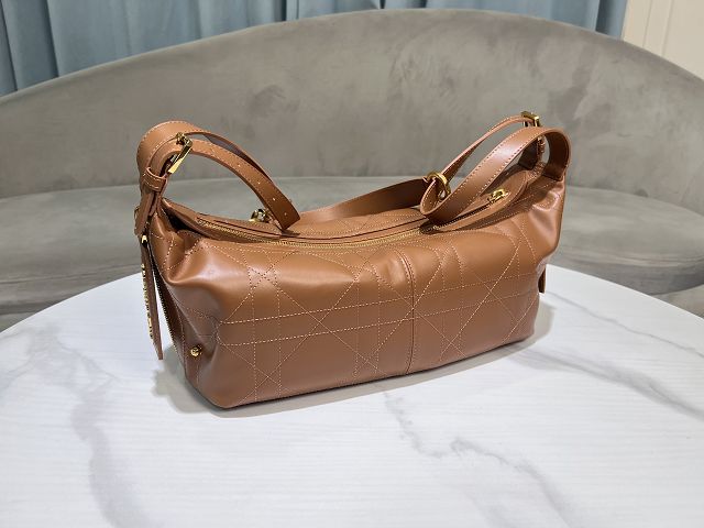 Dior original calfskin medium D-Journey bag M2417 caramel