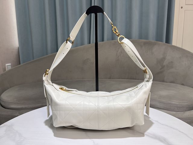 Dior original calfskin medium D-Journey bag M2417 white