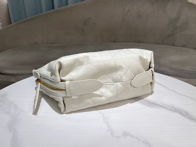 Dior original calfskin medium D-Journey bag M2417 white