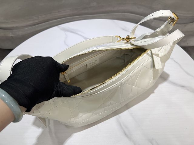 Dior original calfskin medium D-Journey bag M2417 white