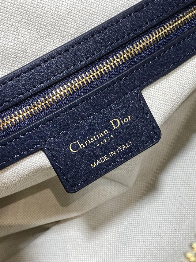 Dior original cotton medium D-Journey bag M2417 dark blue