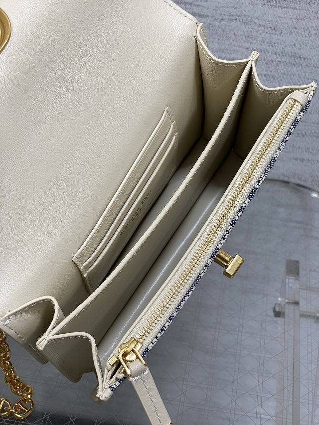 Dior original cotton mini caro bag M9240 blue