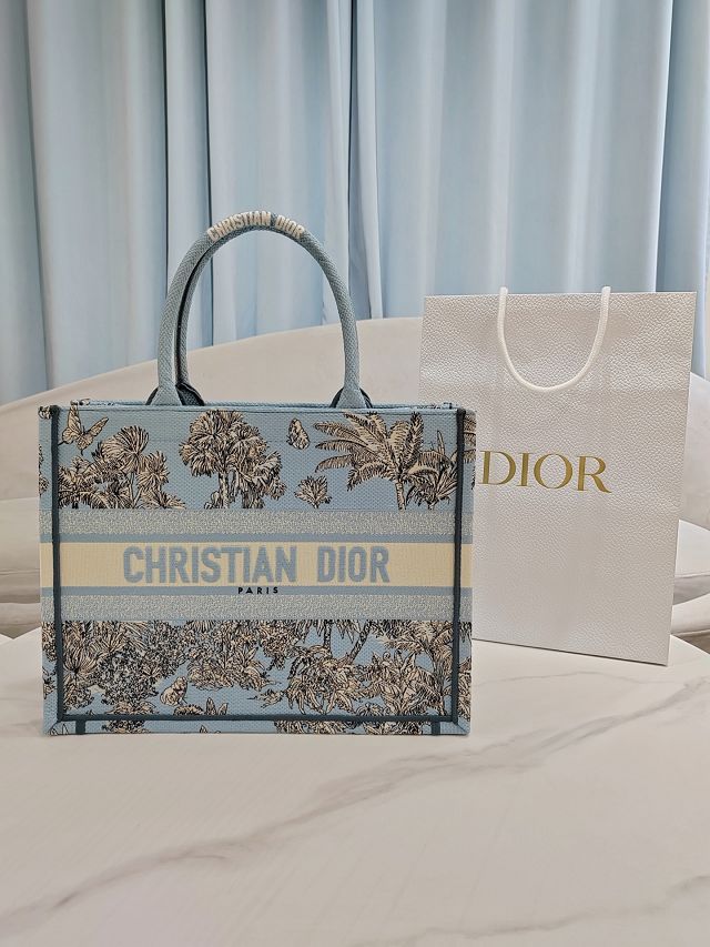 Dior original cotton medium book tote bag M1296