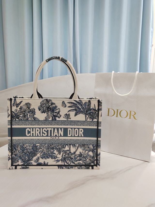 Dior original cotton medium book tote bag M1296