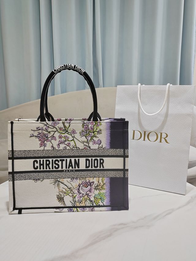 Dior original cotton medium book tote bag M1296