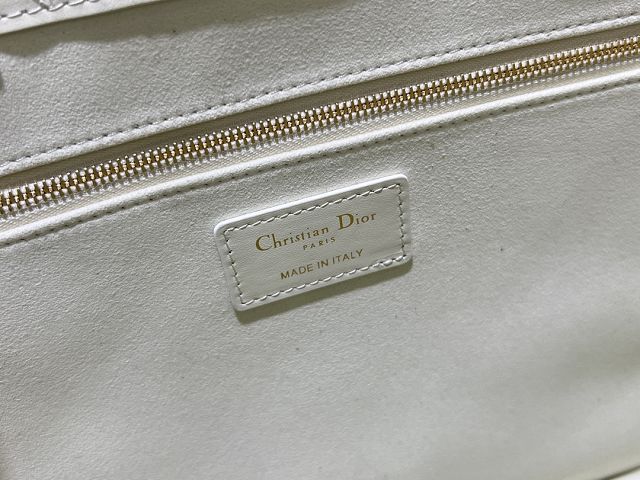 Dior original calfskin medium book tote bag M1324 white