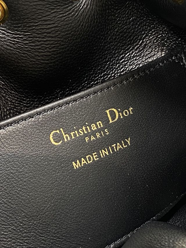 Dior original lambskin mini caro bucket bag M3369 black