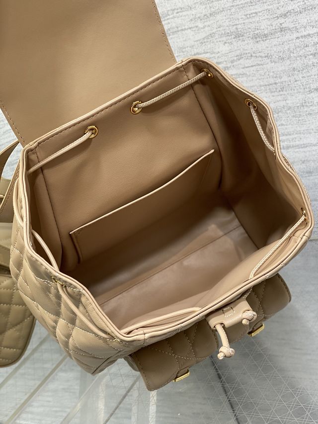 Dior original lambskin medium caro backpack M6301 biscuit