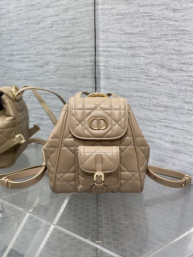 Dior original lambskin small caro backpack M6302 biscuit