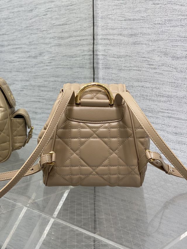 Dior original lambskin small caro backpack M6302 biscuit