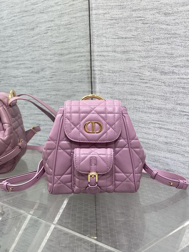 Dior original lambskin small caro backpack M6302 purple