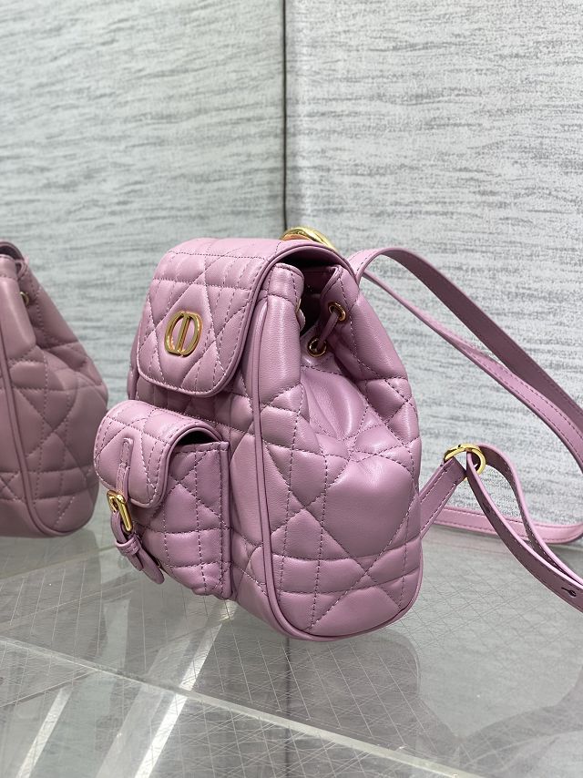 Dior original lambskin small caro backpack M6302 purple