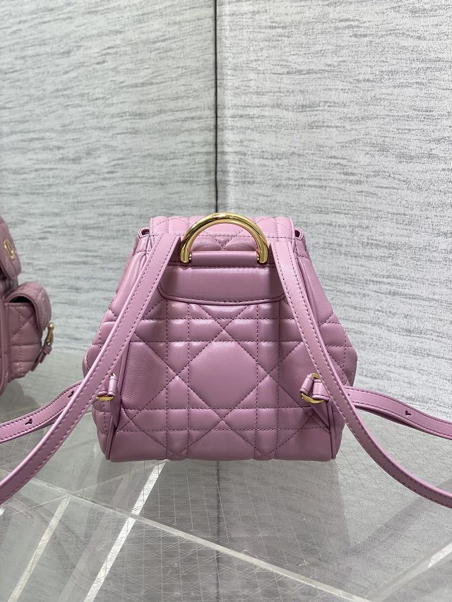 Dior original lambskin small caro backpack M6302 purple
