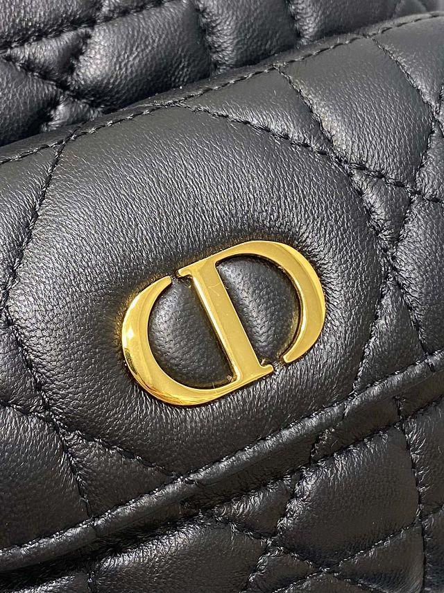 Dior original lambskin small caro bucket bag M3372 black 