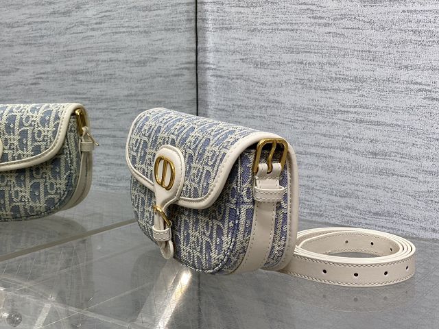 Dior original cotton bobby east-west bag M9327 blue