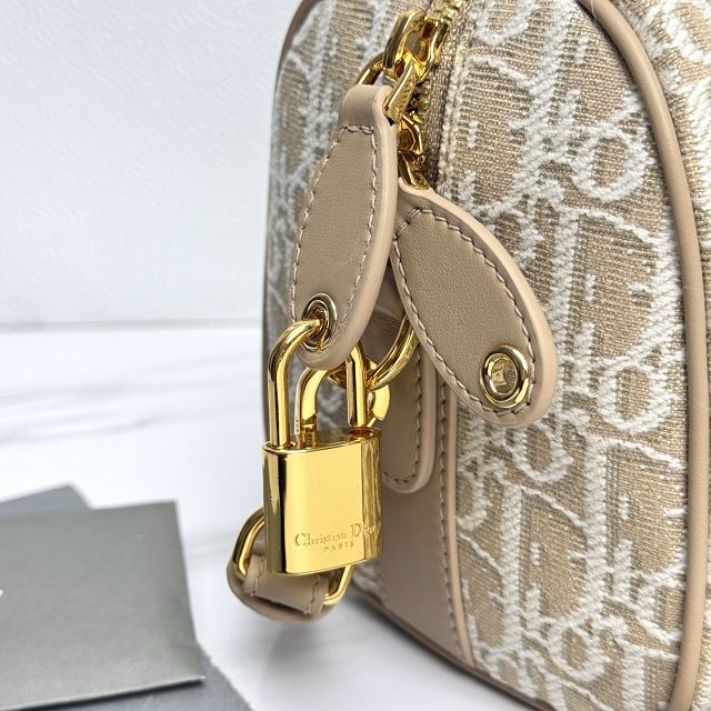 Dior original cotton groove 20 small bag M1364 natural