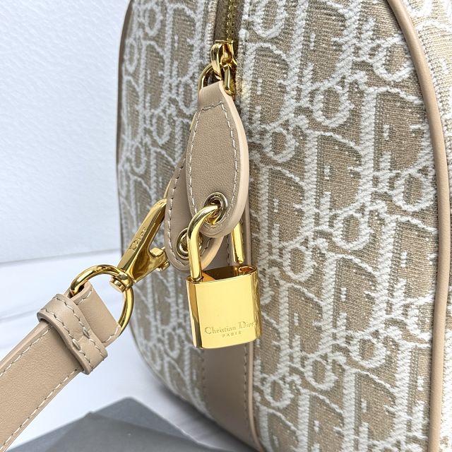 Dior original cotton groove 25 bag M1365 natural