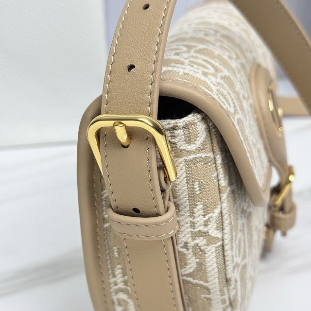 Dior original cotton mini bobby east-west bag S5713 natural