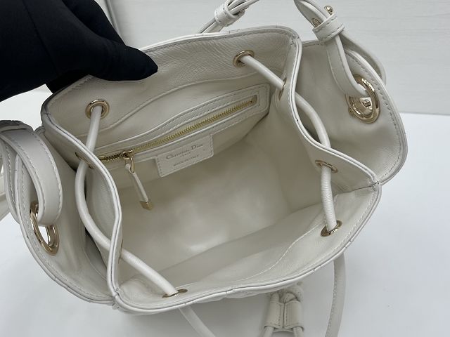 Dior original lambskin Small D-motion bag M2851 white