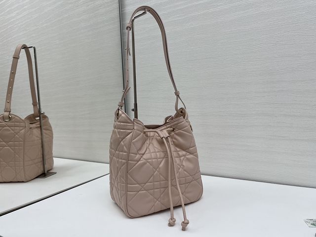 Dior original lambskin medium D-motion bag M2852 power pink