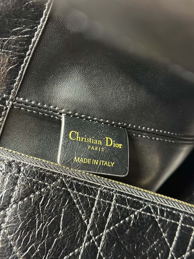 Dior original crinkled calfskin large toujours bag M2833 black