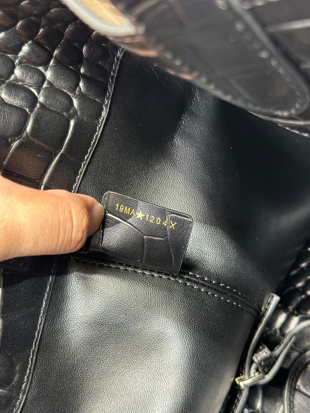 Dior original crocodile calfskin large toujours bag M2833 black