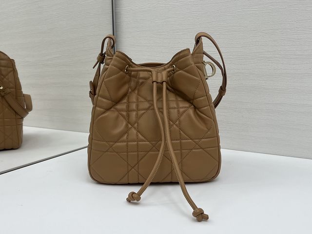 Dior original lambskin medium D-motion bag M2852 brown