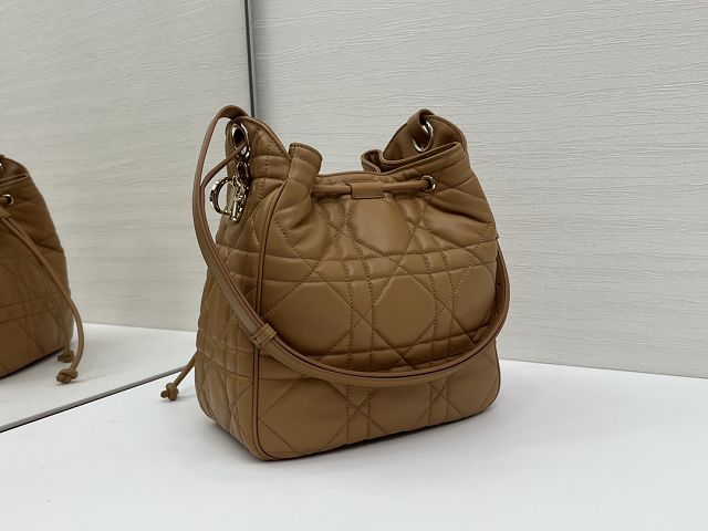 Dior original lambskin medium D-motion bag M2852 brown