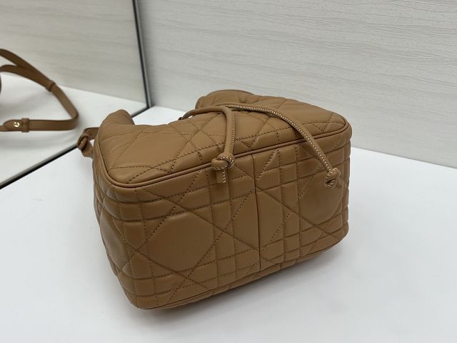 Dior original lambskin medium D-motion bag M2852 brown
