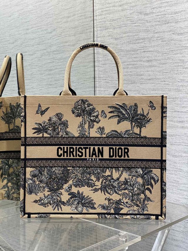 Dior original cotton large book tote bag M1286 