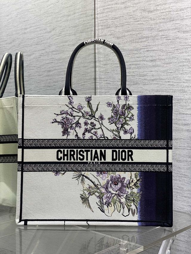Dior original cotton large book tote bag M1286 