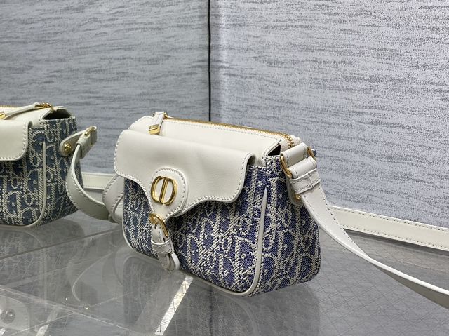 Dior original cotton mini 30 montaigne pocket M4600 blue