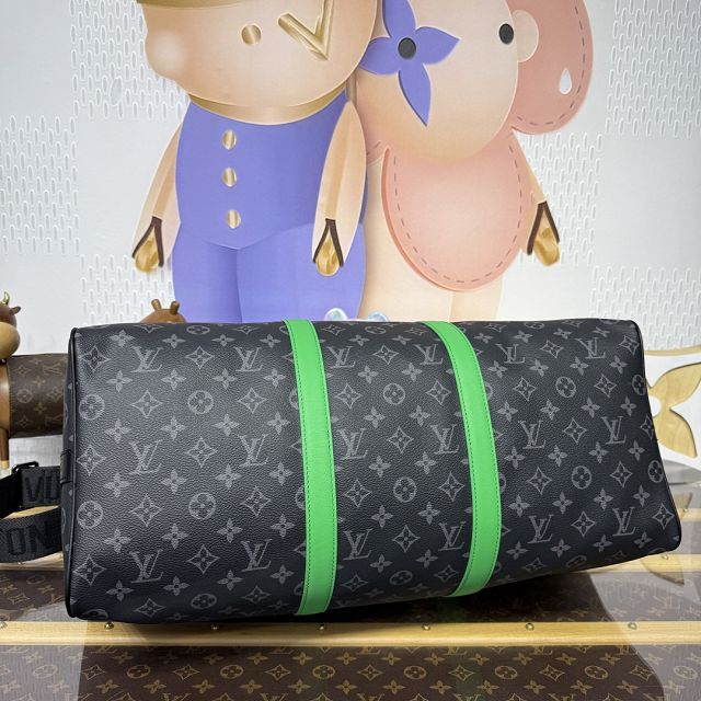 Louis vuitton original monogram eclipse keepall 50 M46773 green