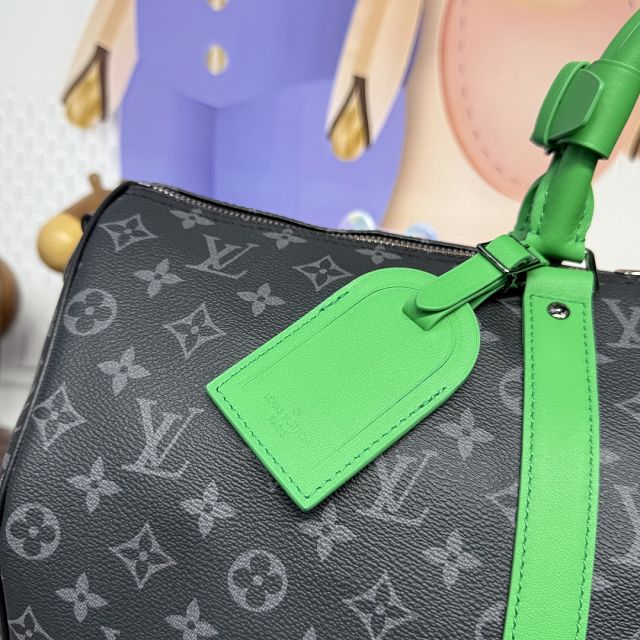Louis vuitton original monogram eclipse keepall 50 M46773 green