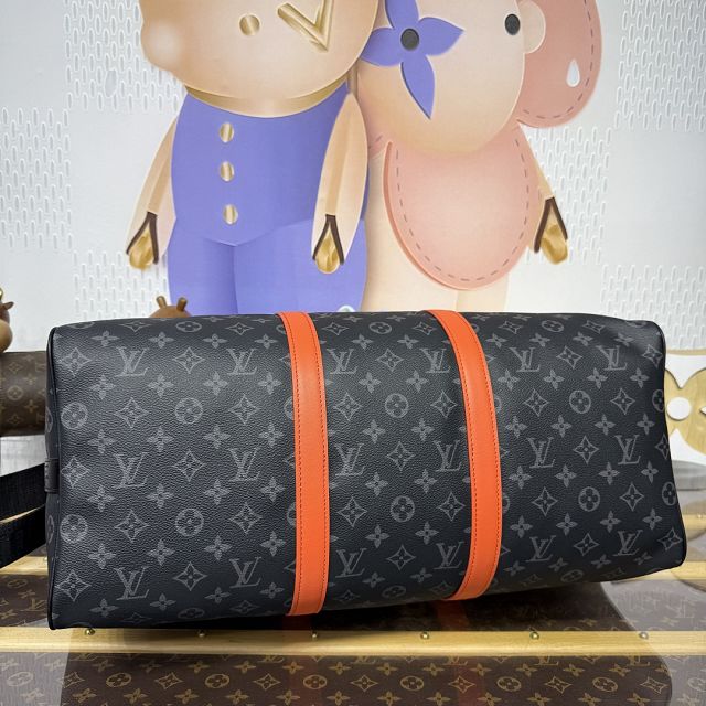 Louis vuitton original monogram eclipse keepall 50 M46773 orange