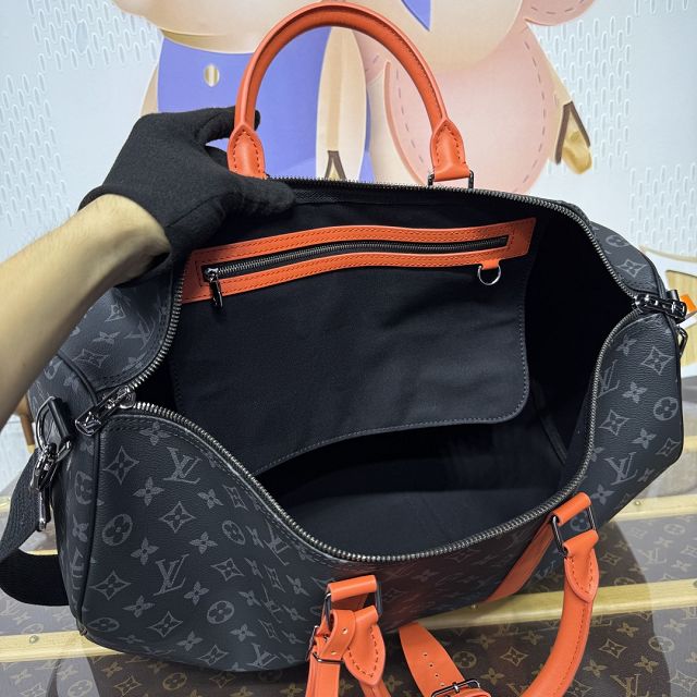 Louis vuitton original monogram eclipse keepall 50 M46773 orange