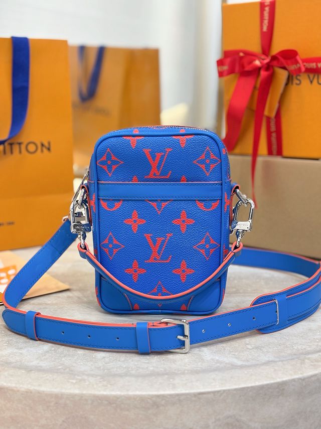 Louis vuitton original monogram canvas danube cross-body bag M14685 blue