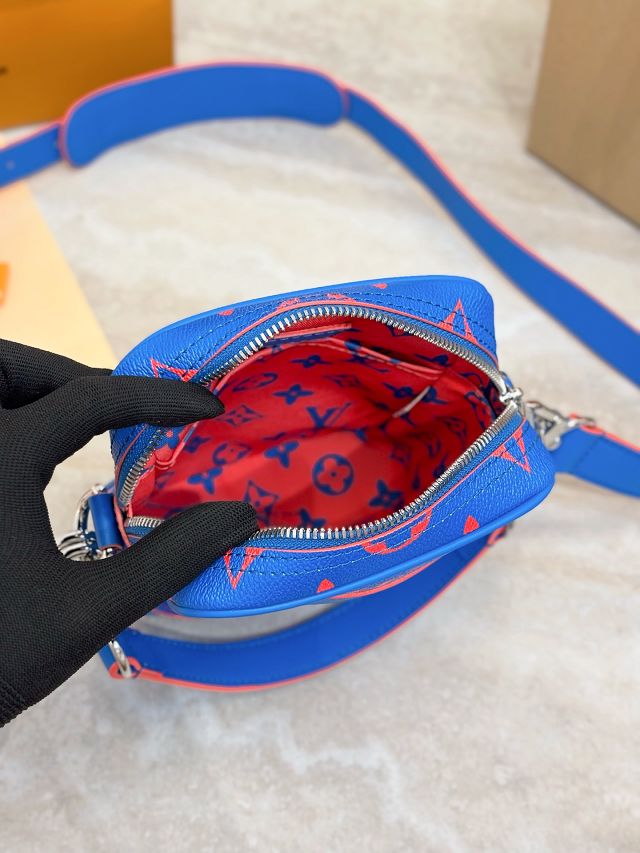 Louis vuitton original monogram canvas danube cross-body bag M14685 blue