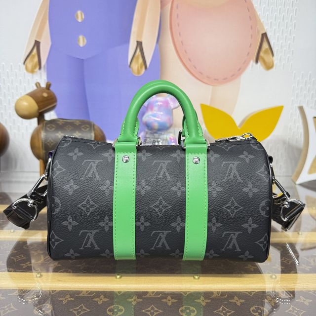 Louis vuitton original monogram eclipse keepall 25 M25885 green