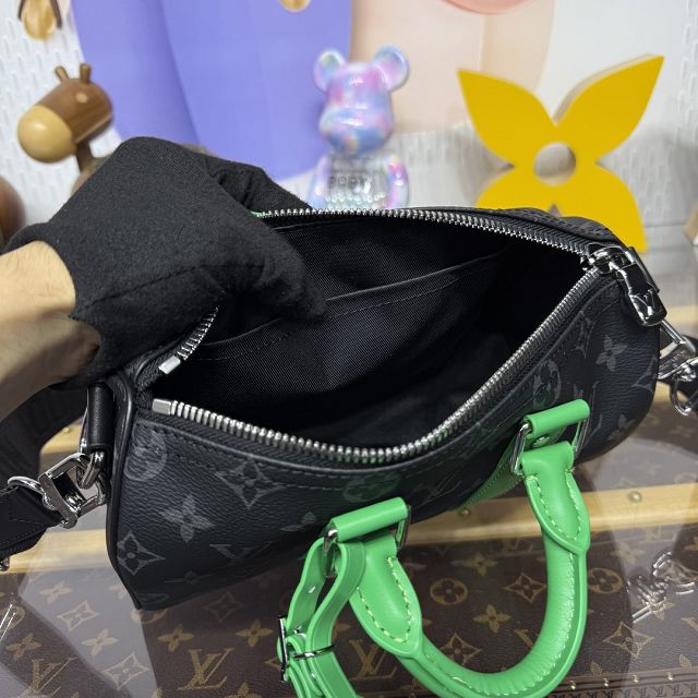 Louis vuitton original monogram eclipse keepall 25 M25885 green