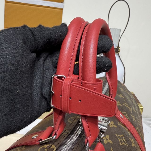 Louis vuitton original monogram canvas keepall 45 M13807 red