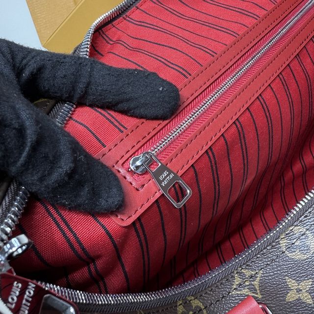 Louis vuitton original monogram canvas keepall 45 M13807 red